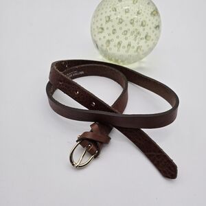 British Belt Company Leather Brass 27 28 29 30 32 Womens Brown